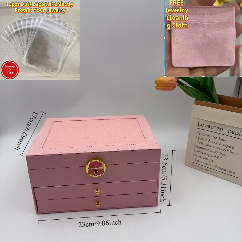 Socialite Vanity Mirror Jewelry Box with Lock